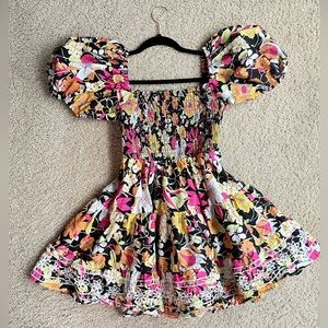 Skater puff sleeve dress